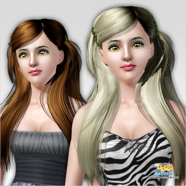 the sims 4 cc bangs with pigtails