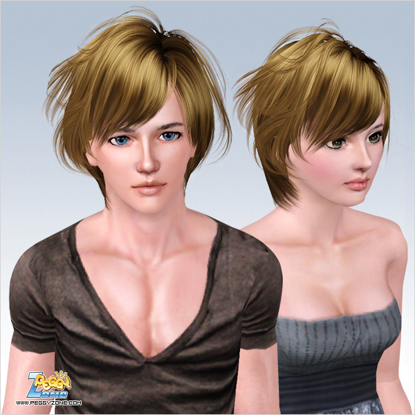 Ruffled haircut ID 539 by Peggy Zone for Sims 3