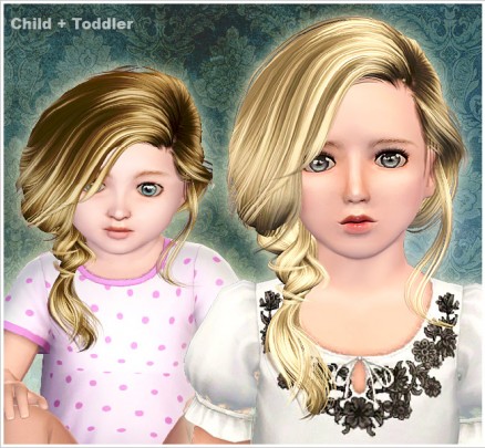 Messy side braid ID 0067 by Peggy Zone - Sims 3 Hairs