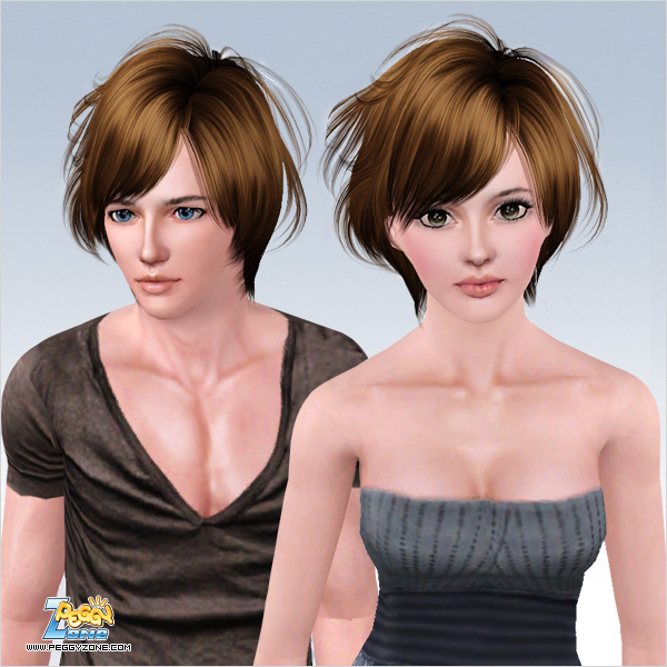 Ruffled haircut ID 539 by Peggy Zone for Sims 3