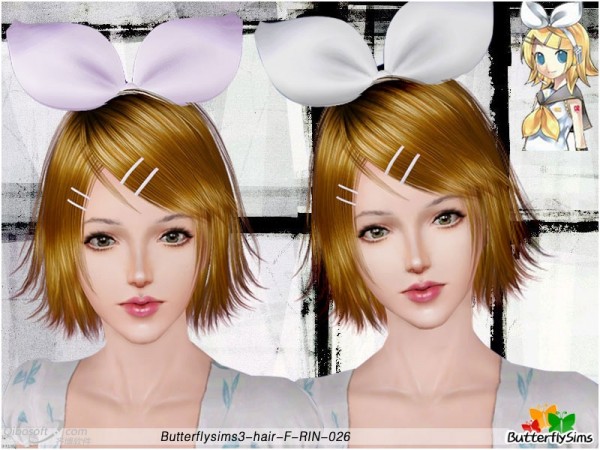 Bunny hairstyle   Hair 26 by Butterfly for Sims 3