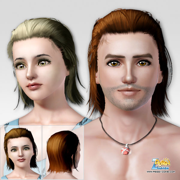 Slicked back haircut ID 93 by Peggy Zone for Sims 3