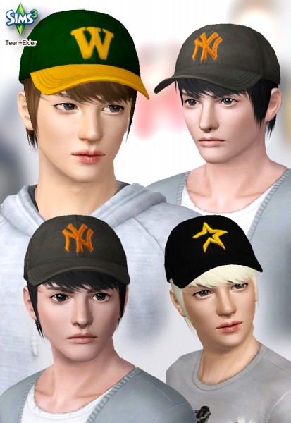 Hairstyle with cap   Hair 14 by Raonjena for Sims 3