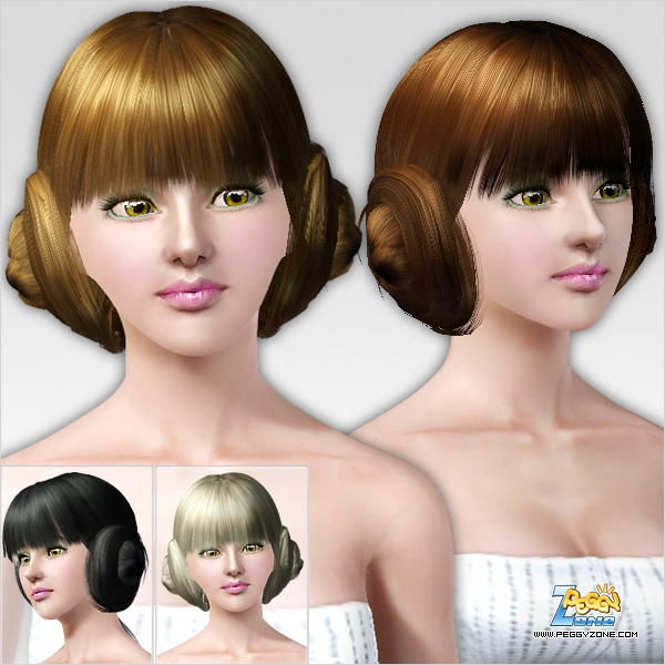 Snails chhignon hairstyle ID 138 by Peggy Zone for Sims 3