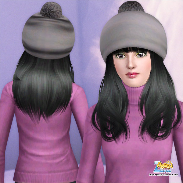 Tassel cap hairstyle ID 614 by Peggy Zone for Sims 3