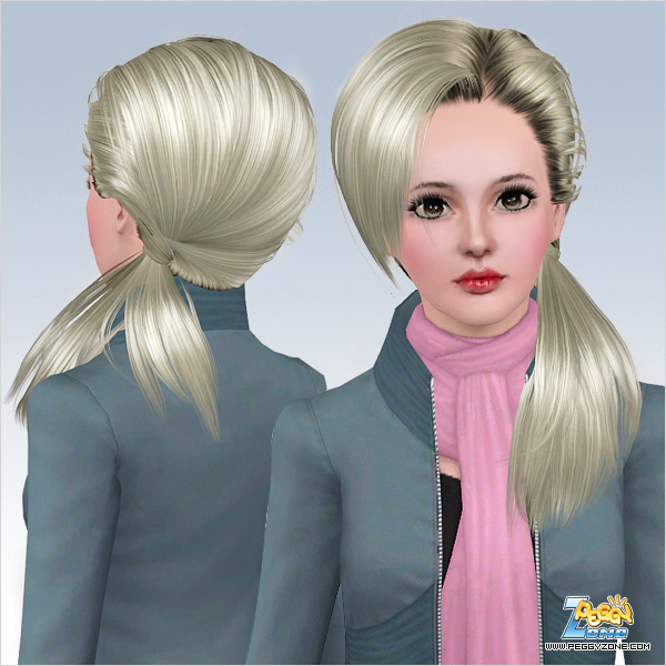 Wrapped side ponytail ID 655 by Peggy Zone for Sims 3