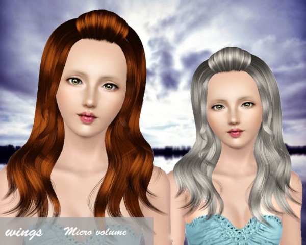 Wrapped bangs hairstyle   Micro volume by Wings for Sims 3