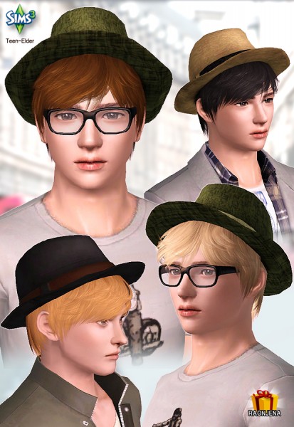 Hat hairstyle  Hair 15 by Raonjena for Sims 3