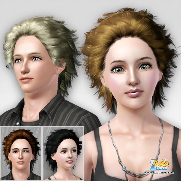 Spiny haircut ID 96 by Peggy Zone for Sims 3