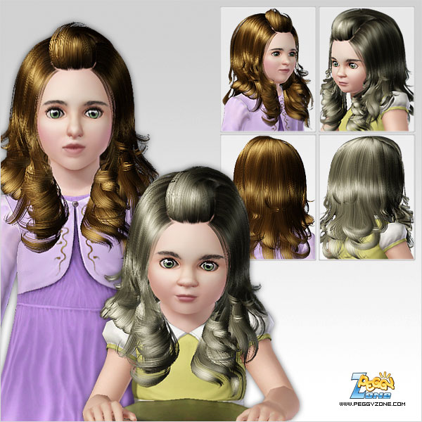 Whirled hairstyle ID 376 by Peggy Zone for Sims 3