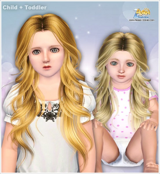 Glamorous long wavy hairstyle ID 000069 by Peggy Zone for Sims 3
