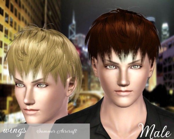 Modern fringed hairstyle for boys   Summer Aircraft by Wings for Sims 3