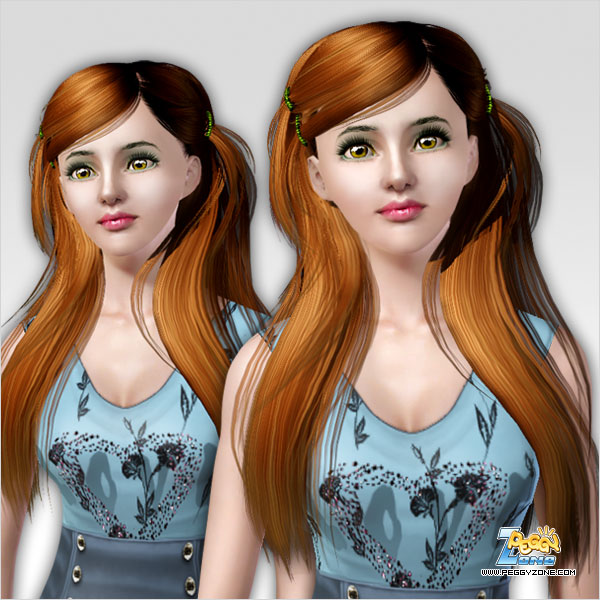 4 pigtails hairstyle ID 84 by Peggy Zone for Sims 3