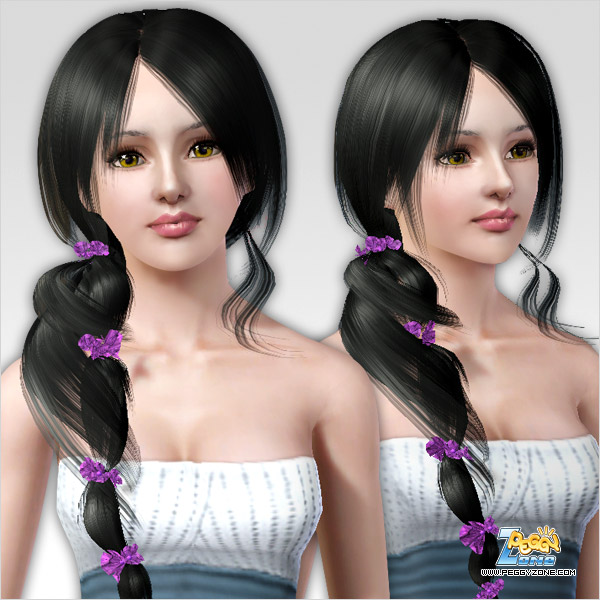 Multi flower hairstyle ID 142 by Peggy Zone for Sims 3