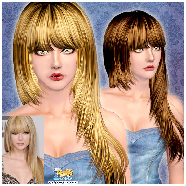 Asymmetric layered hair ID 881 by Peggy Zone for Sims 3
