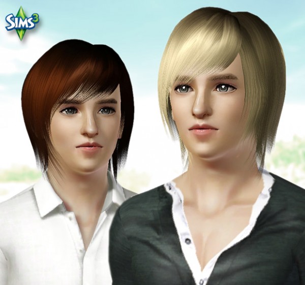 Medium layered hairstyle for boys   Conversion hair 23by Raonjena for Sims 3