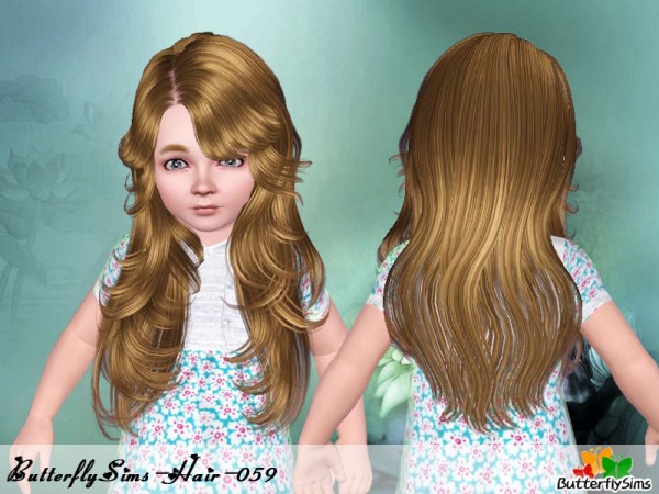 Dimensional waves hairstyle   Hair 59 by Butterfly for Sims 3