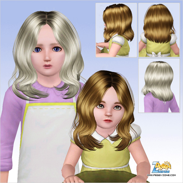 Chin lenght hairstyle ID 571 by Peggy Zone for Sims 3