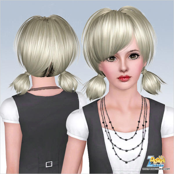 Tousled tails hairstyle ID 532 by Peggy Zone for Sims 3
