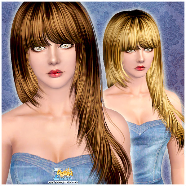 Asymmetric layered hair ID 881 by Peggy Zone - Sims 3 Hairs