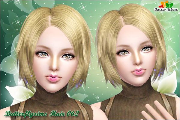 Alternative long straight bob hairstyles   Hair 62 by Butterfly for Sims 3