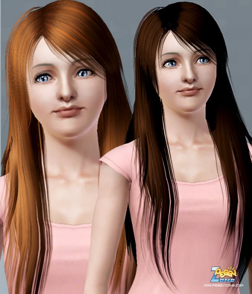 Super long with bangs hairstyle ID 10 by Peggy Zone for Sims 3