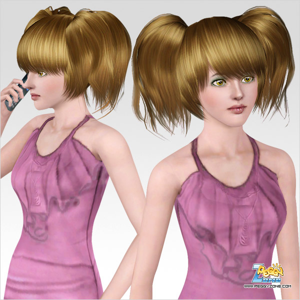 Double ruffled haircut ID 551 by Peggy Zone for Sims 3