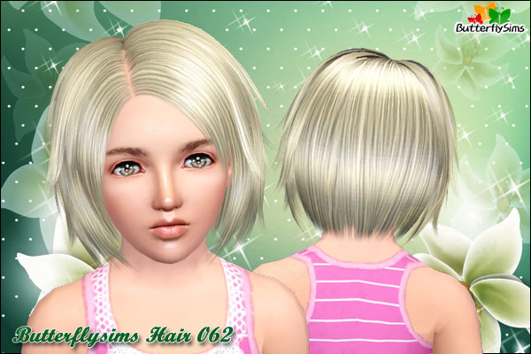 Alternative long straight bob hairstyles   Hair 62 by Butterfly for Sims 3
