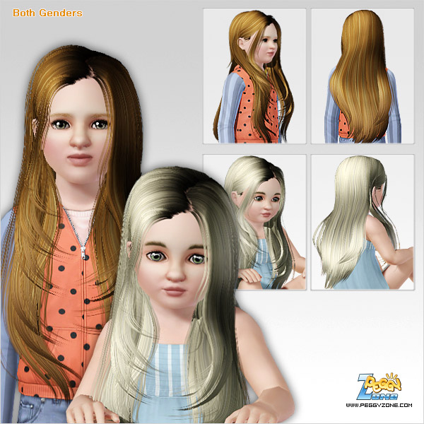 Wide fringes hairstyle ID 323 by Peggy Zone for Sims 3
