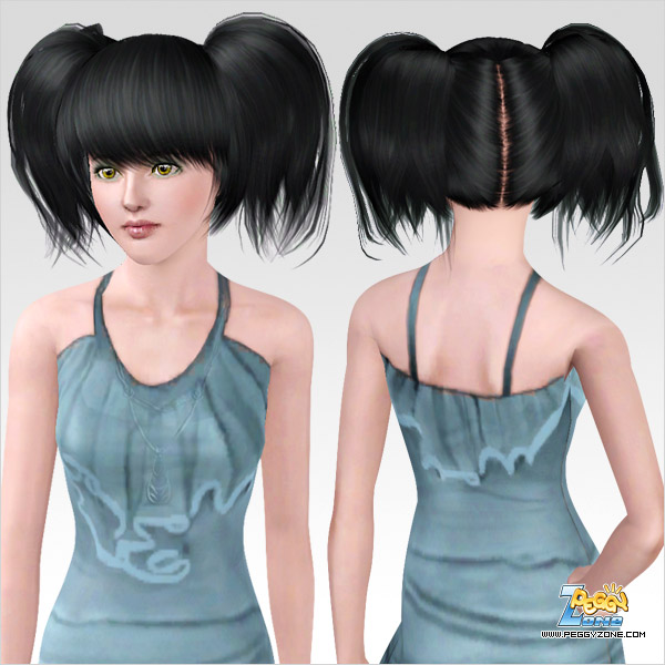 Double ruffled haircut ID 551 by Peggy Zone for Sims 3