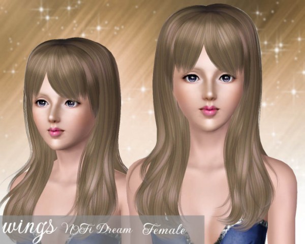 Fabulous hairstyles with bangs   Dream by Wings for Sims 3