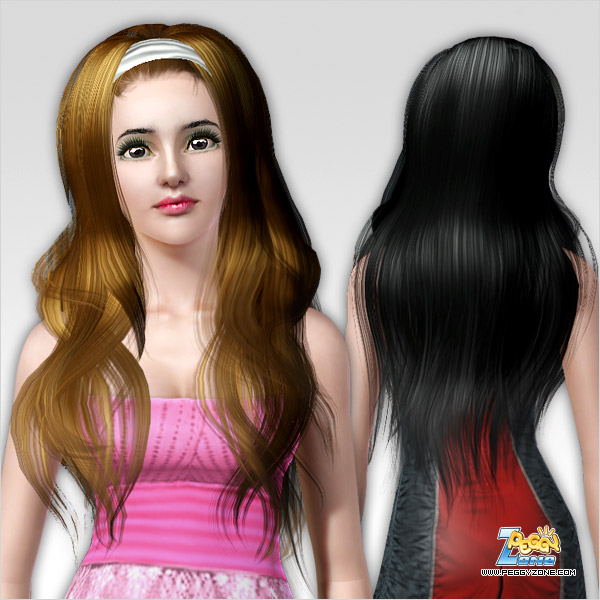 Schoolgirls with headband hairstyle ID 119 by Peggy Zone for Sims 3