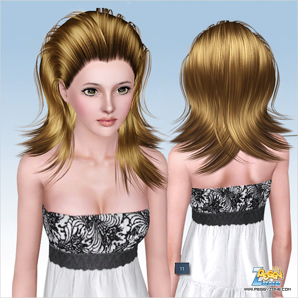 Teased haircut ID 679 by Peggy Zone for Sims 3