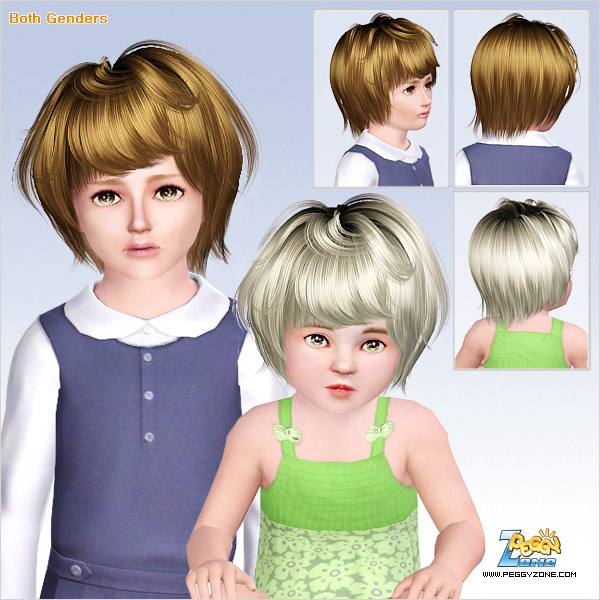 The choppy layered bob haircut ID 713 by Peggy Zone for Sims 3