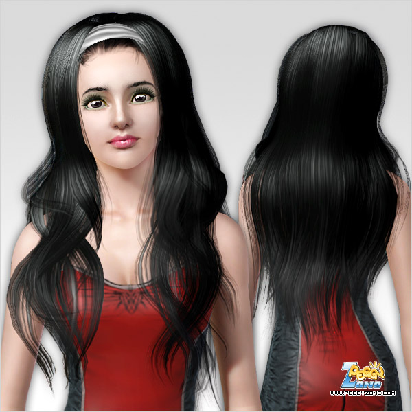 Schoolgirl's with headband hairstyle ID 119 by Peggy Zone - Sims 3 Hairs