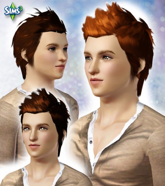 Neat brushed up hairstyle  Conversion hair 18 by Raonjena for Sims 3