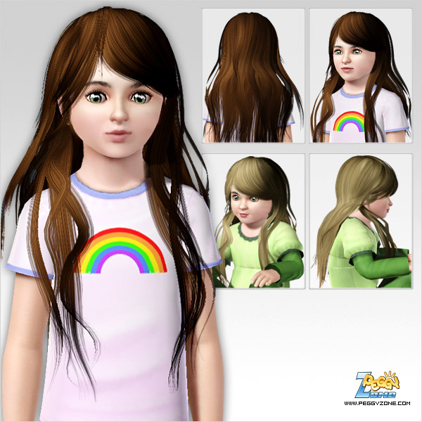 Super long hairstyle ID 590 by Peggy Zone  for Sims 3