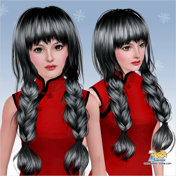 Dimensional ponytail ID 553 by Peggy Zone for Sims 3