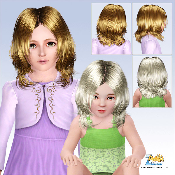 Bright and fringed hairstyle ID 736 by Peggy Zone for Sims 3