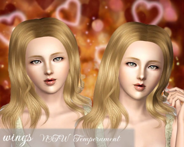 Parted down the middle hairstyle   N9TW Temperament for Sims 3
