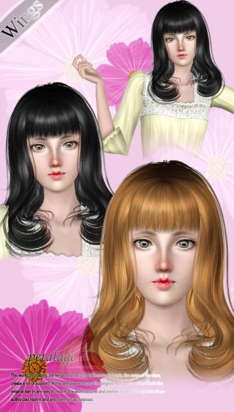 Layered shag haircut   Petalage by Wings for Sims 3