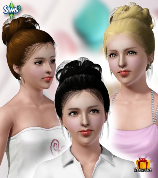 Top Knot   hair 23 by Raonjena for Sims 3
