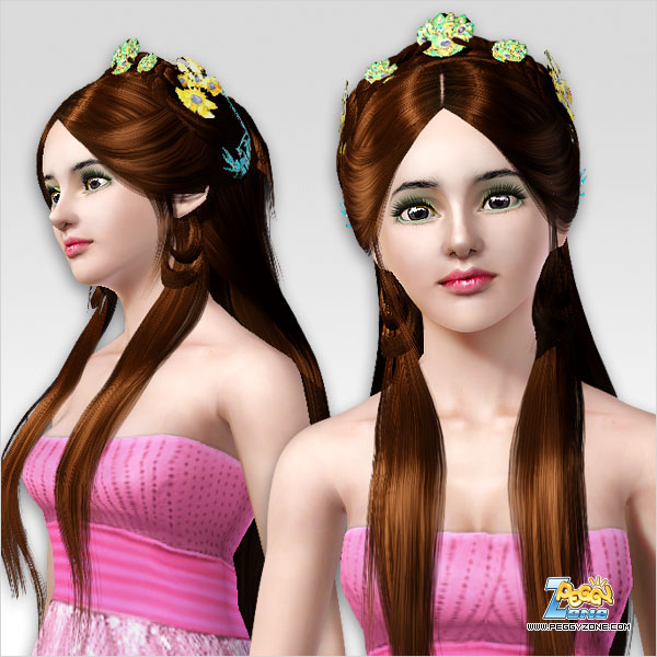 Russian hairstyle ID 197 by Peggy Zone for Sims 3