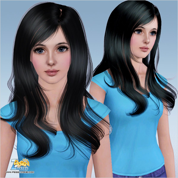 Light wavy hair ID 442 by Peggy Zone for Sims 3