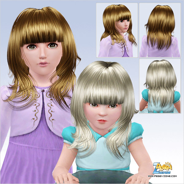 Bangs hairstyle ID 741 by Peggy Zone for Sims 3