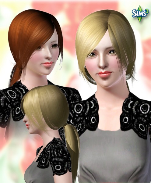 Ponytail hairstyle   Conversion hair 82 by Raonjena for Sims 3