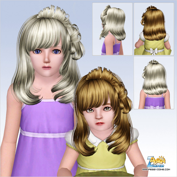 Romantic hairstyle ID 609 by peggy Zone for Sims 3