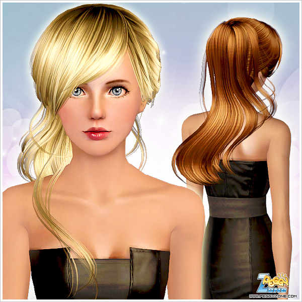 Side ponytail with bangs ID 000051 by Peggy Zone for Sims 3