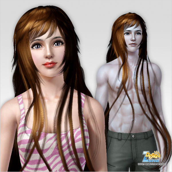Dimensional fringes hairstyle ID 120 by Peggy Zone for Sims 3