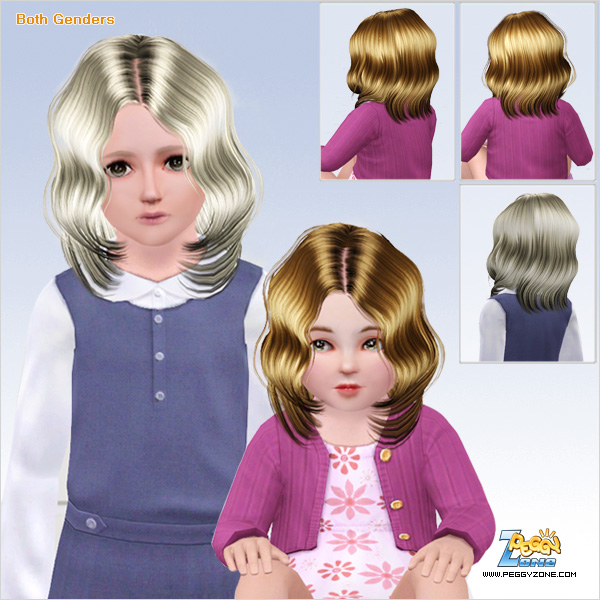 Middle parth waves hairstyle ID 747 by Peggy Zone for Sims 3